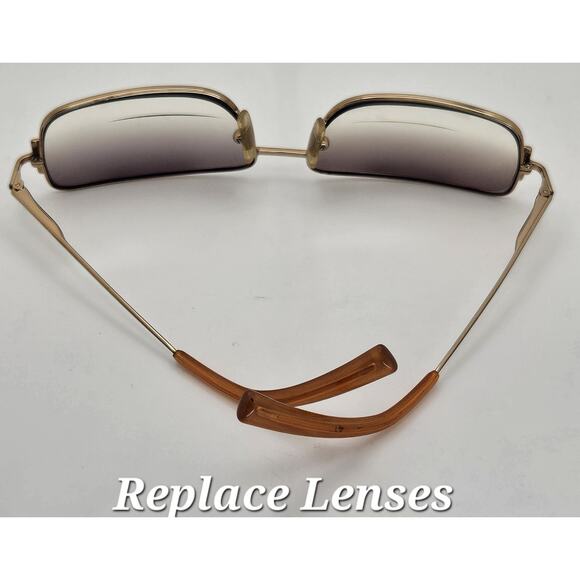 Vintage Calvin Klein Sunglasses 417S 510 Gold Metal Italy Frames Only K7